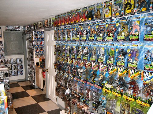 Collection of sports action figures and Spawn figures - classic