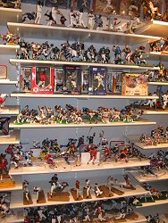 A display of sports action figures